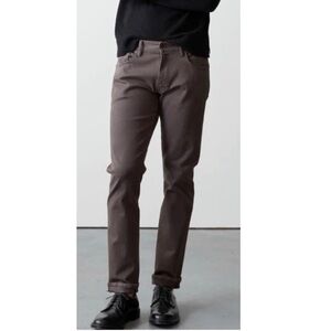 TODD SNYDER Men’s Slim Fit 5-Pocket Chino Pants in Gray Size 31 x 32